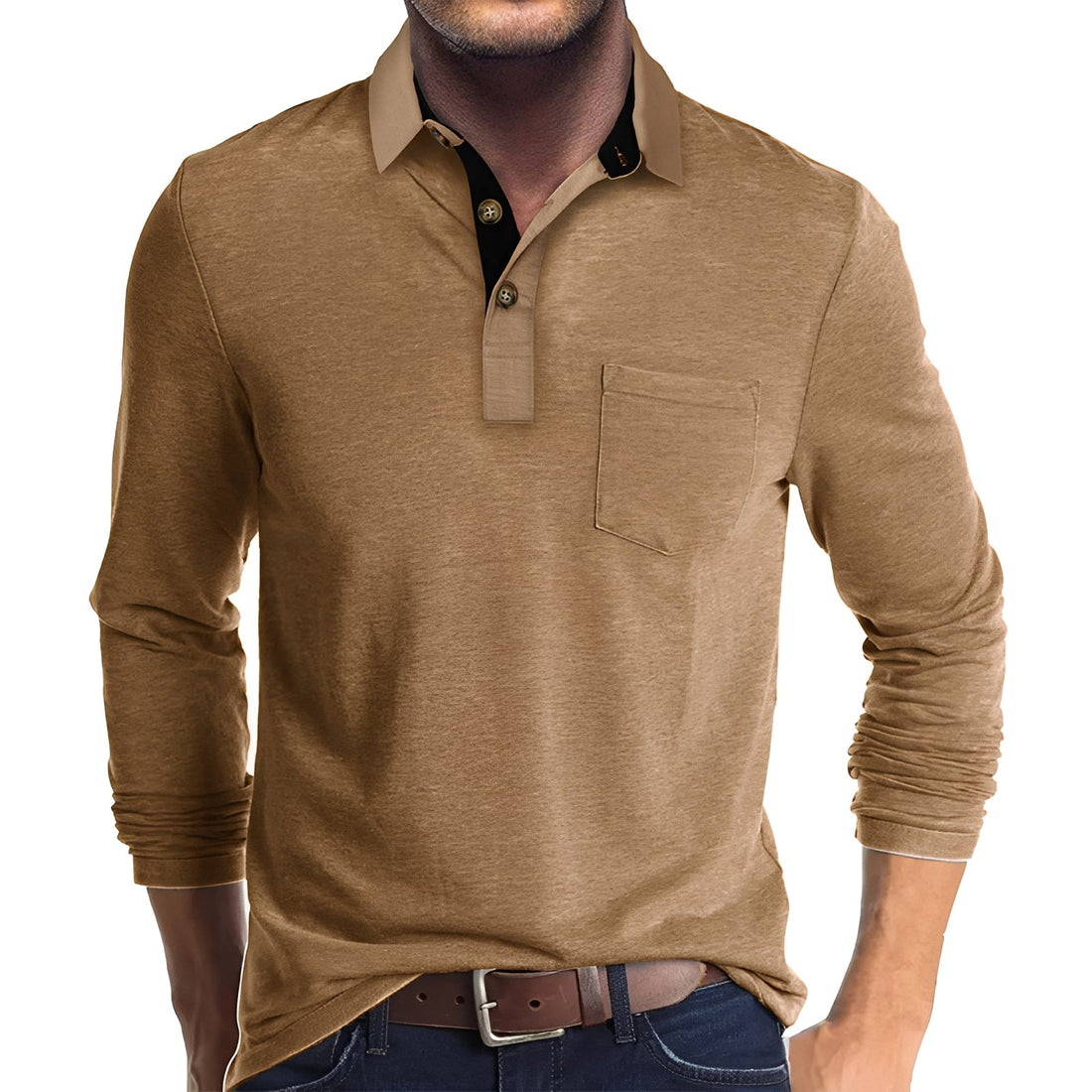 Marty - Komfortables Herren-Poloshirt mit langen Ärmeln