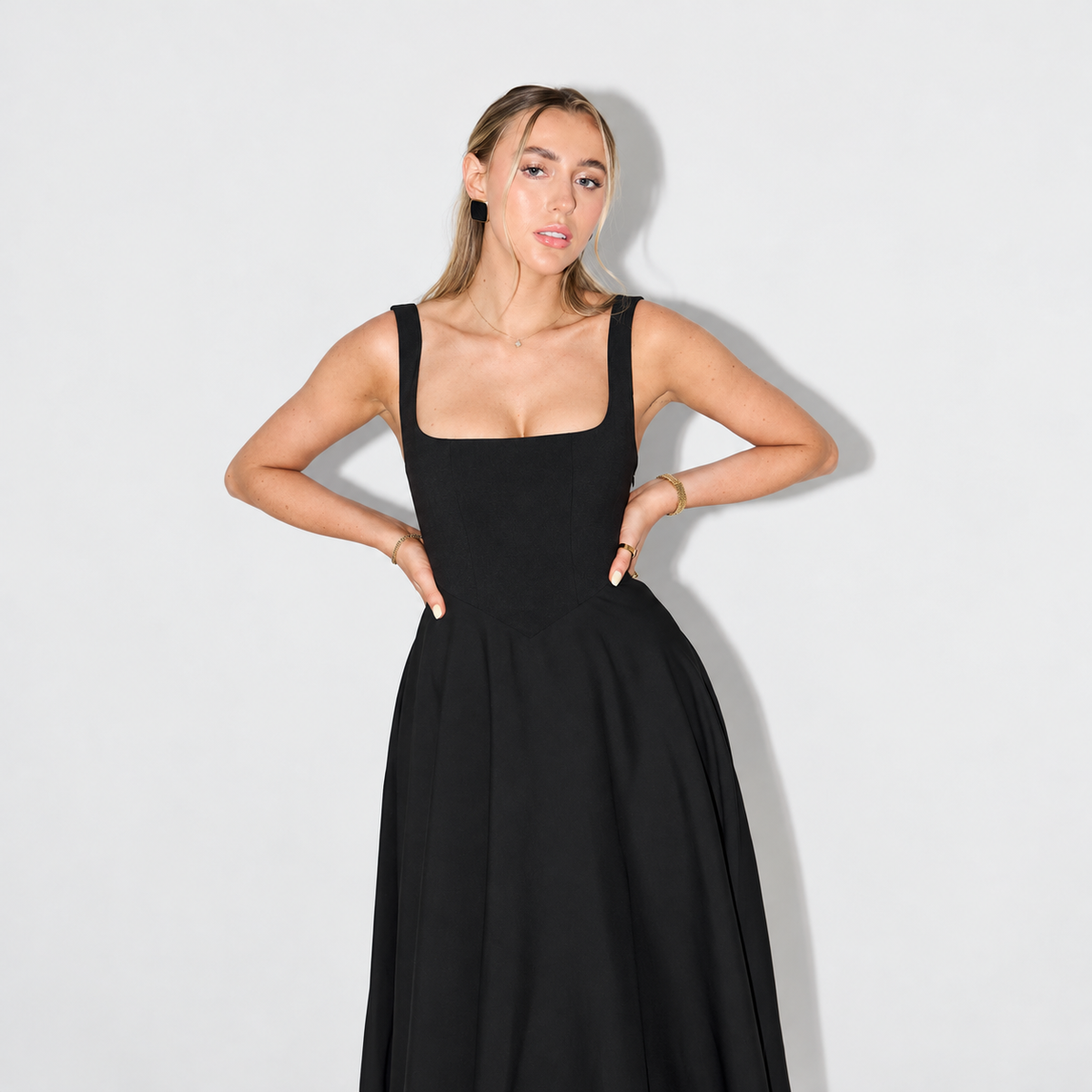 Melisa - Midi Kleid Damen, Elegant & Vielseitig