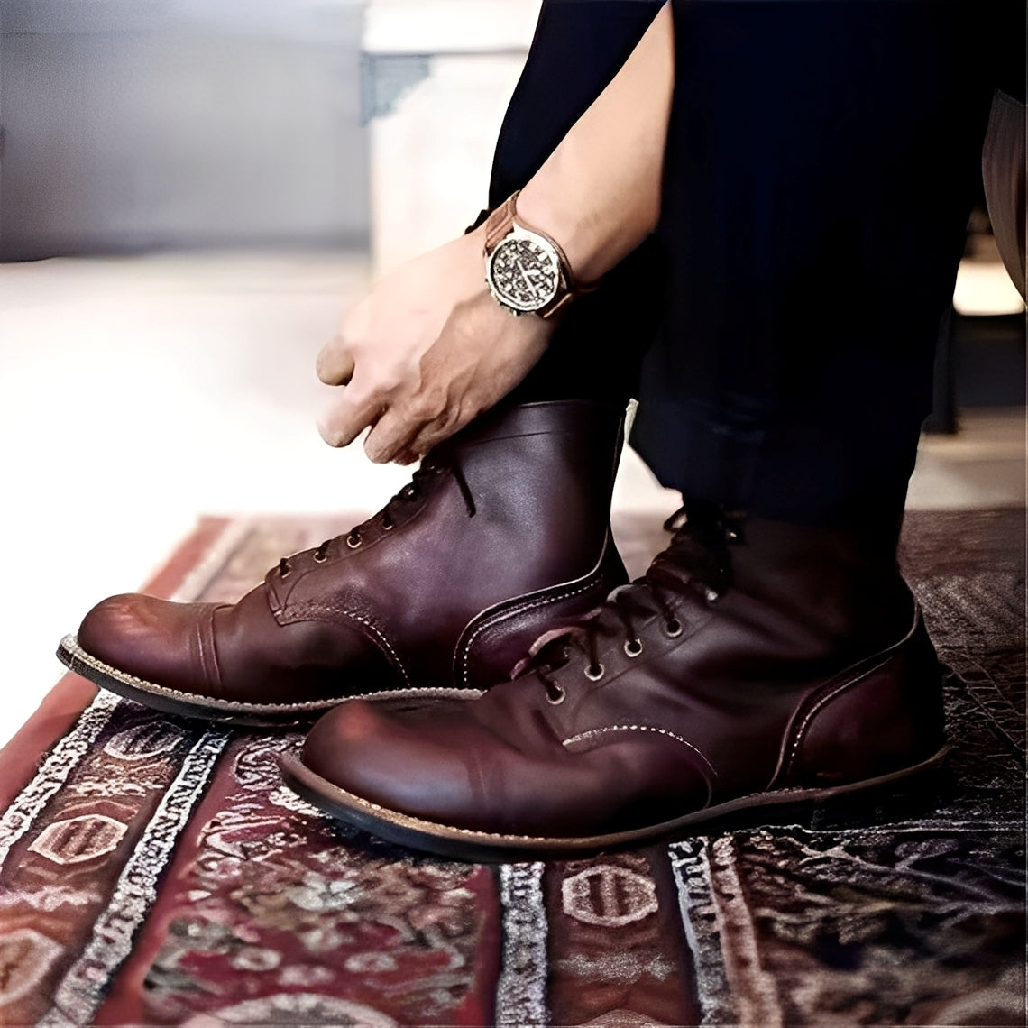 Lucrèce - Vintage-Stiefel mit Schnürung
