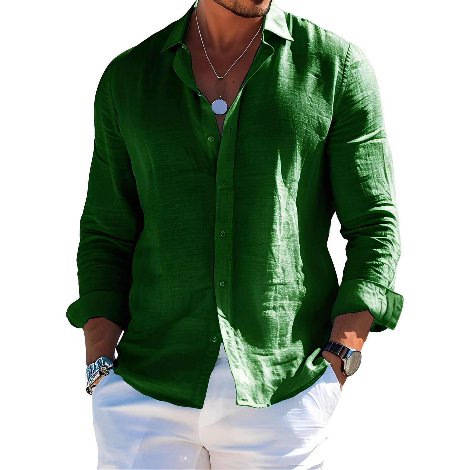 Félicien - Angenehmes langärmeliges Poloshirt