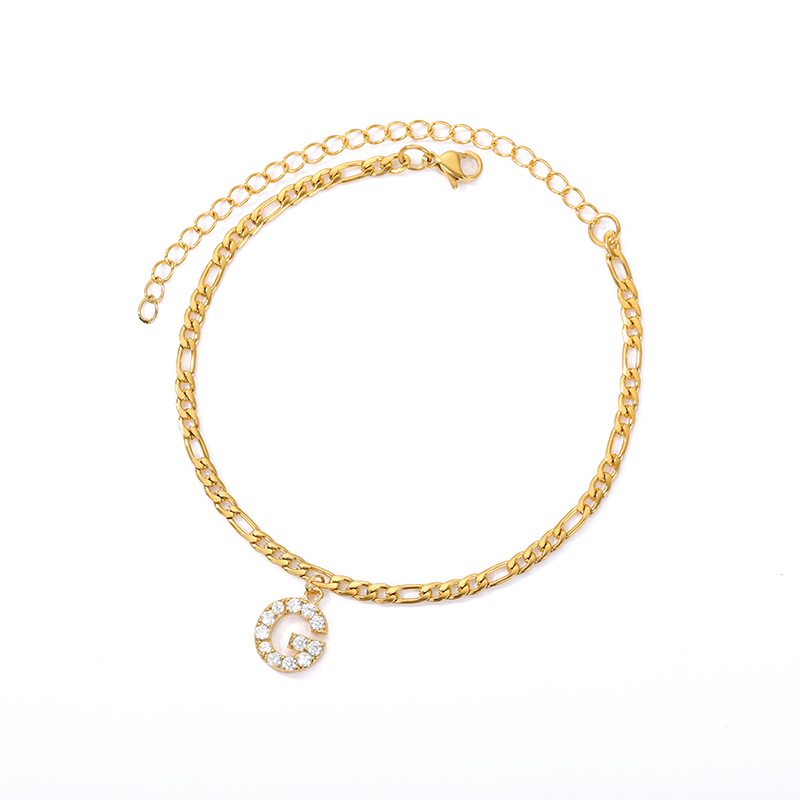 Initialen Knöchel - Knöchelarmband mit Ihrer Initiale