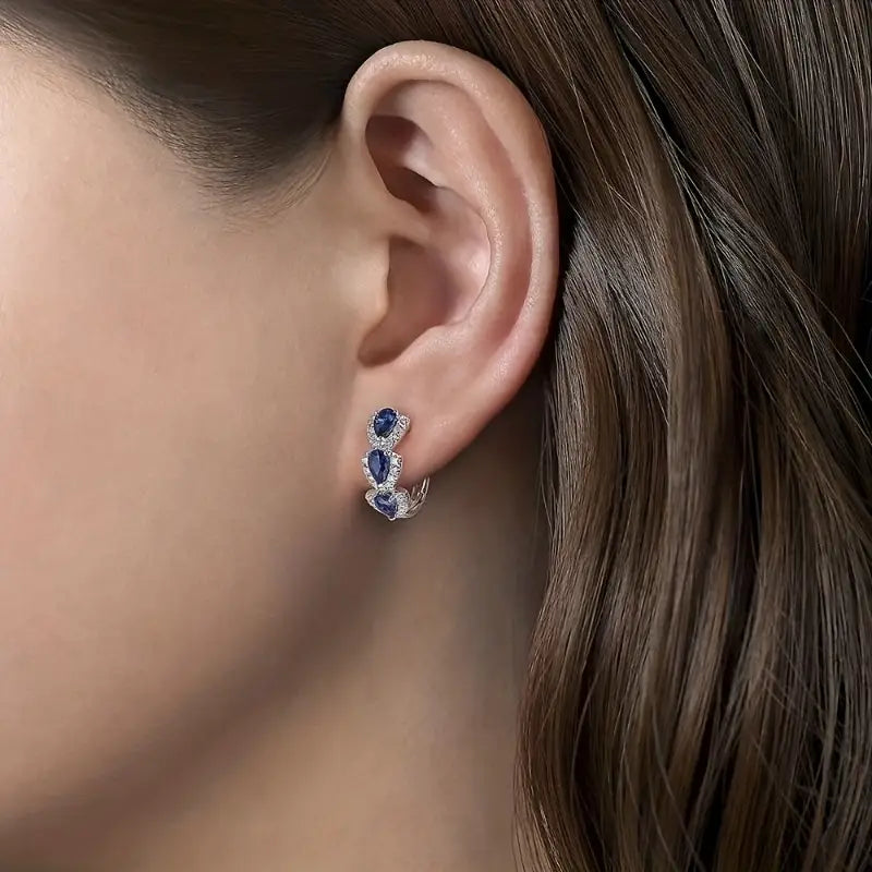Ellie – Elegante blaue Königssaphir-Ohrringe