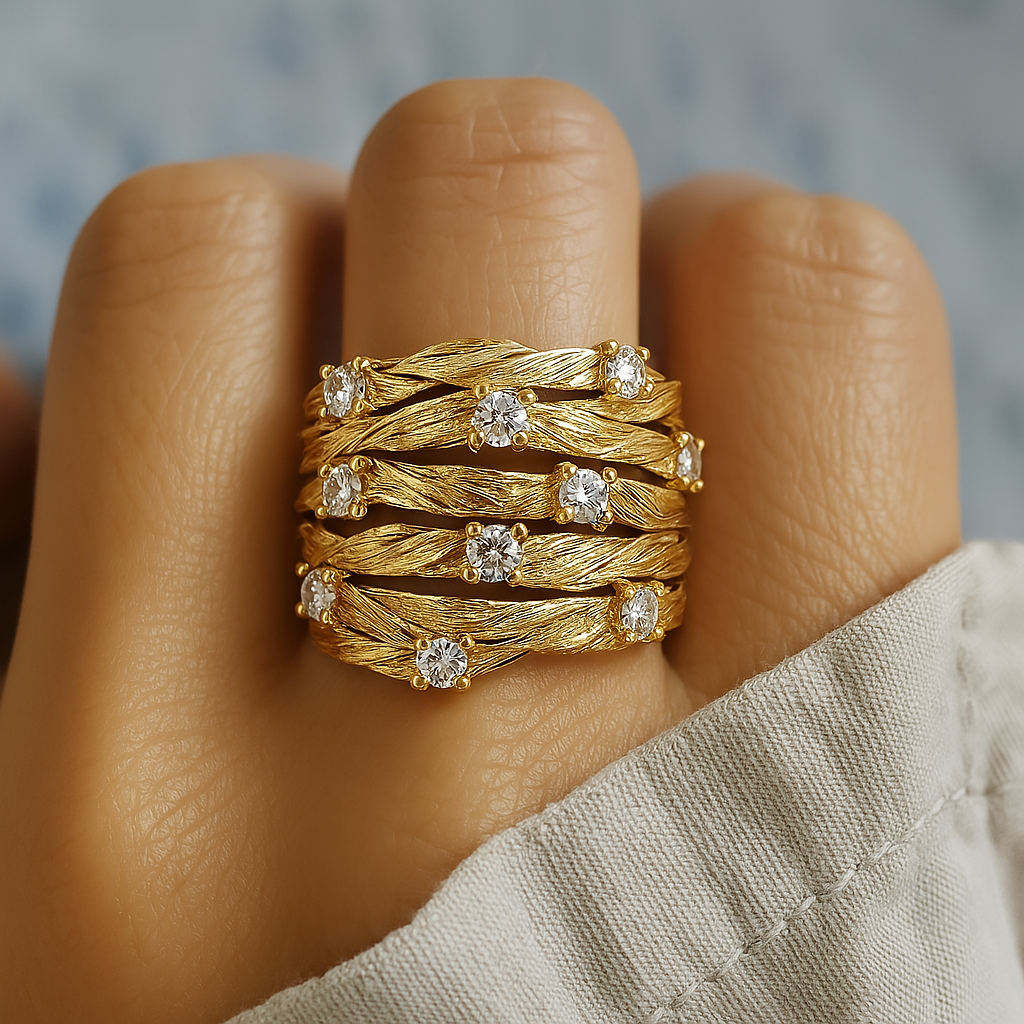 Marisse – Goldener Vintage-Ring mit subtiler Glanz