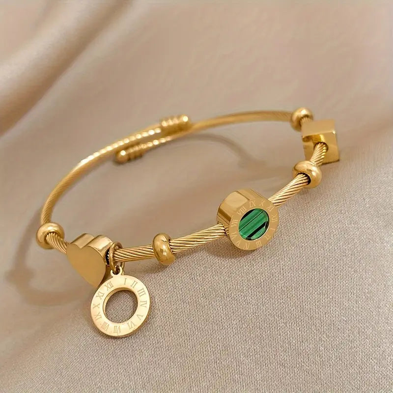 Rhian – Goldenes Signaturarmband