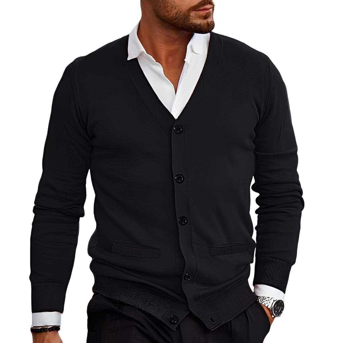 Holden - Bequeme und warme Knopfjacke