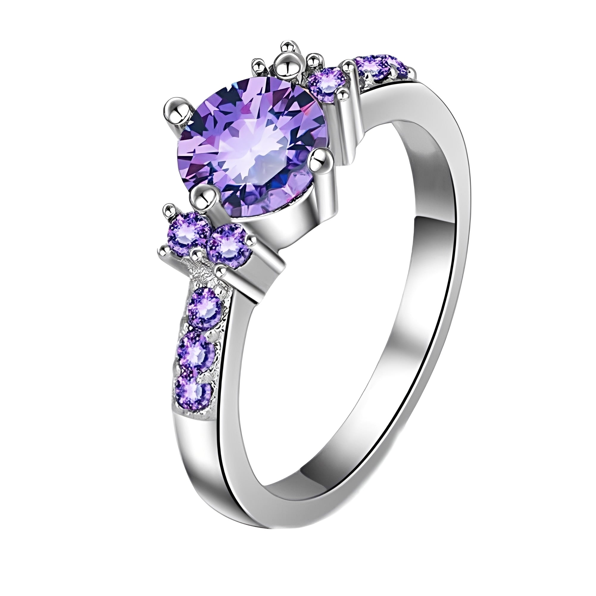 Coralie – Ring aus violetter Amethyst