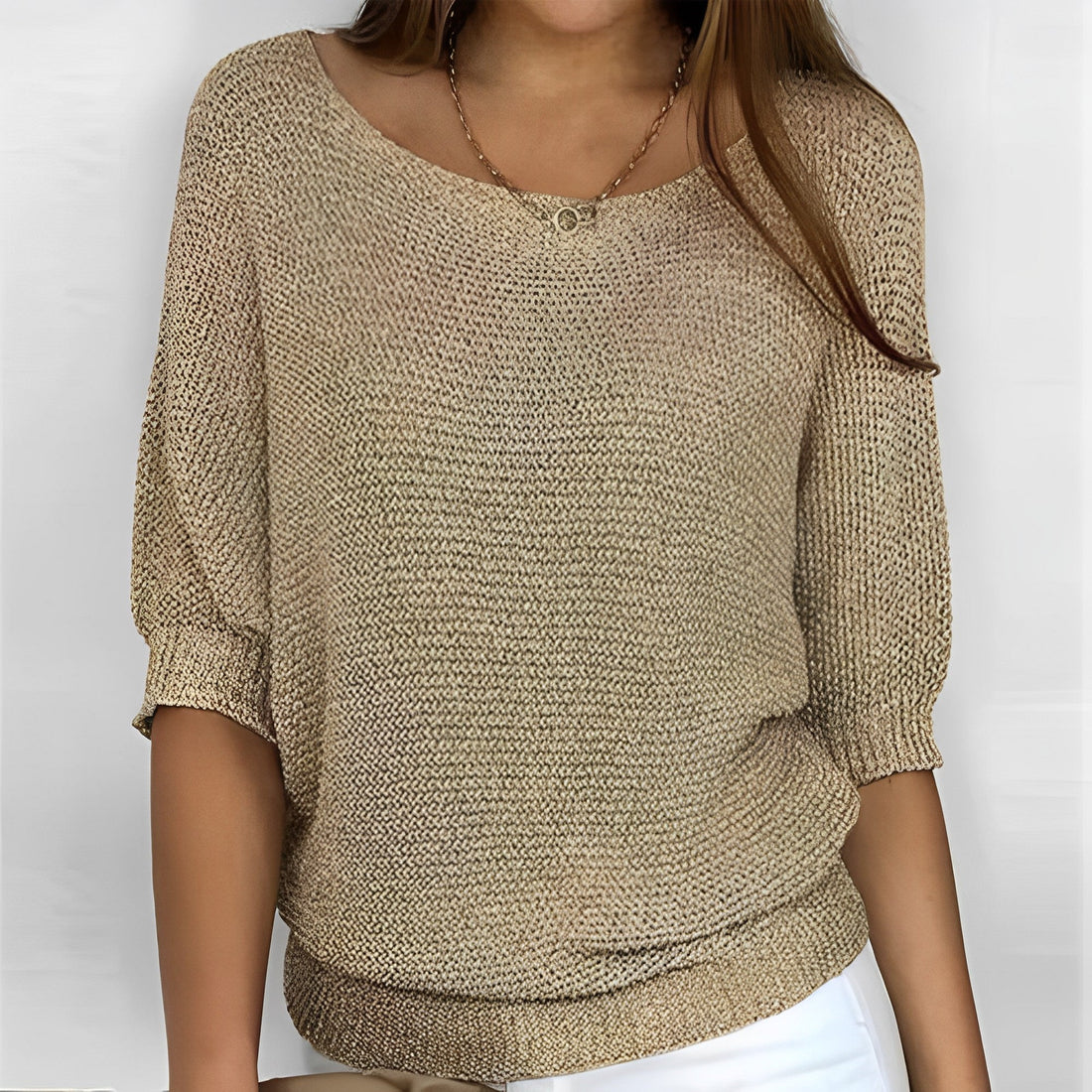 Leonie - Moderner Pullover mit Rundhalsausschnitt