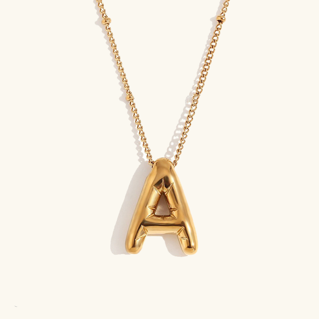 Goldenes Initialen-Halsband Balloon