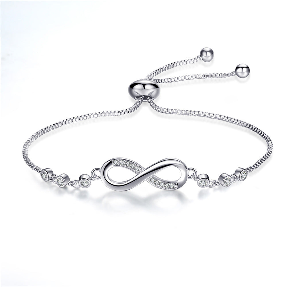 Megan – Verstellbares unendliches Silberarmband