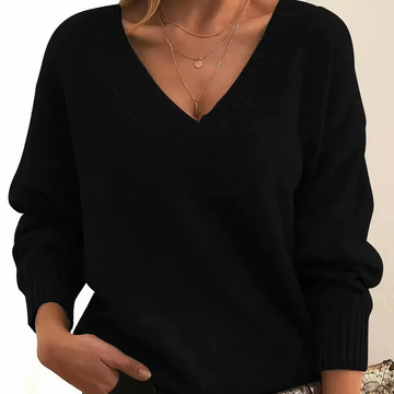 Leocadia - Eleganter Pullover mit V-Ausschnitt