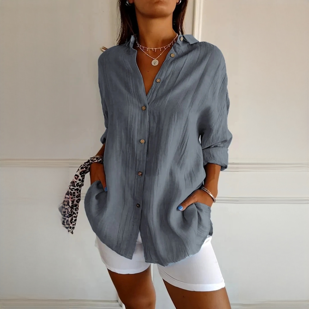 Xaelle - Elegante Bluse mit Knopfleiste
