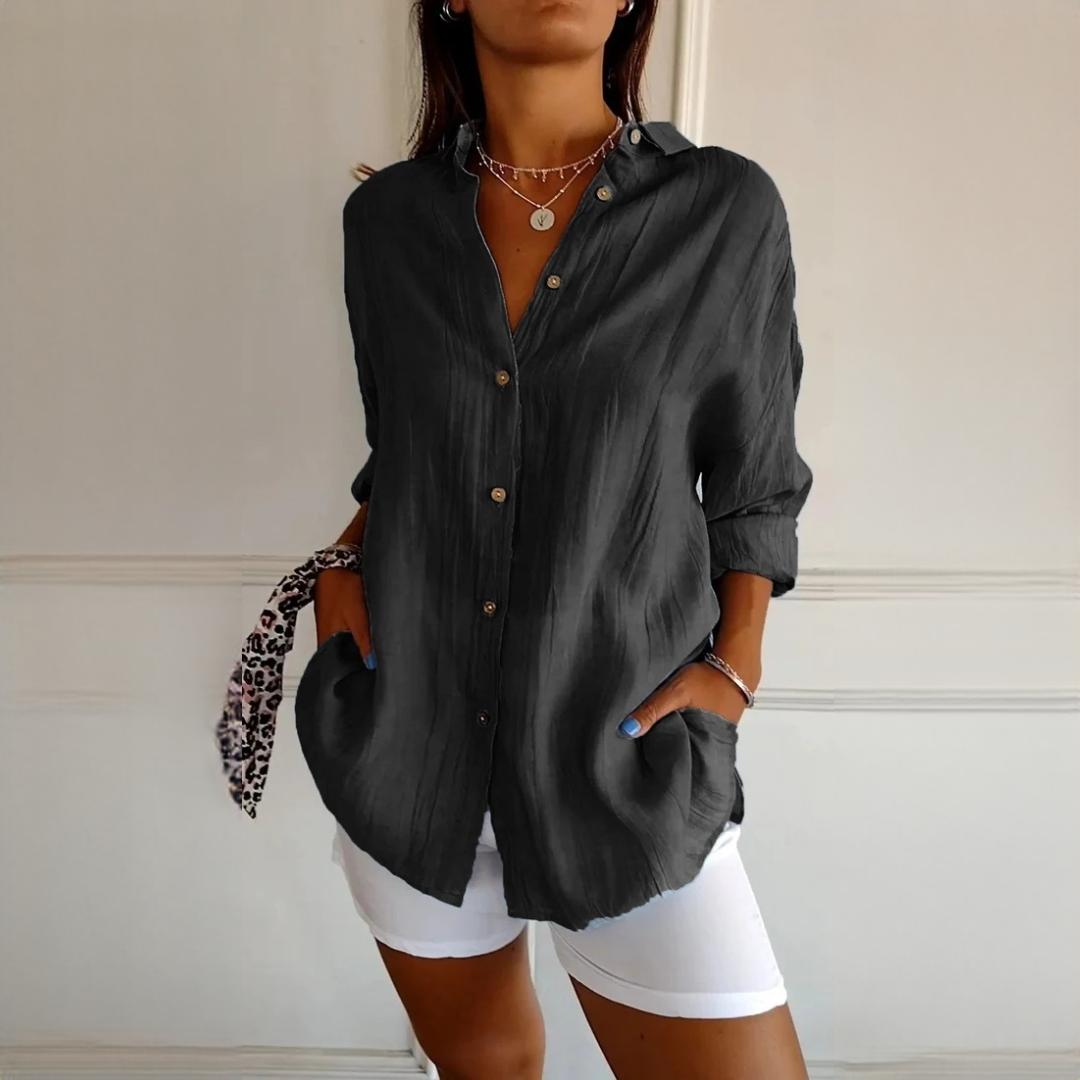 Xaelle - Elegante Bluse mit Knopfleiste