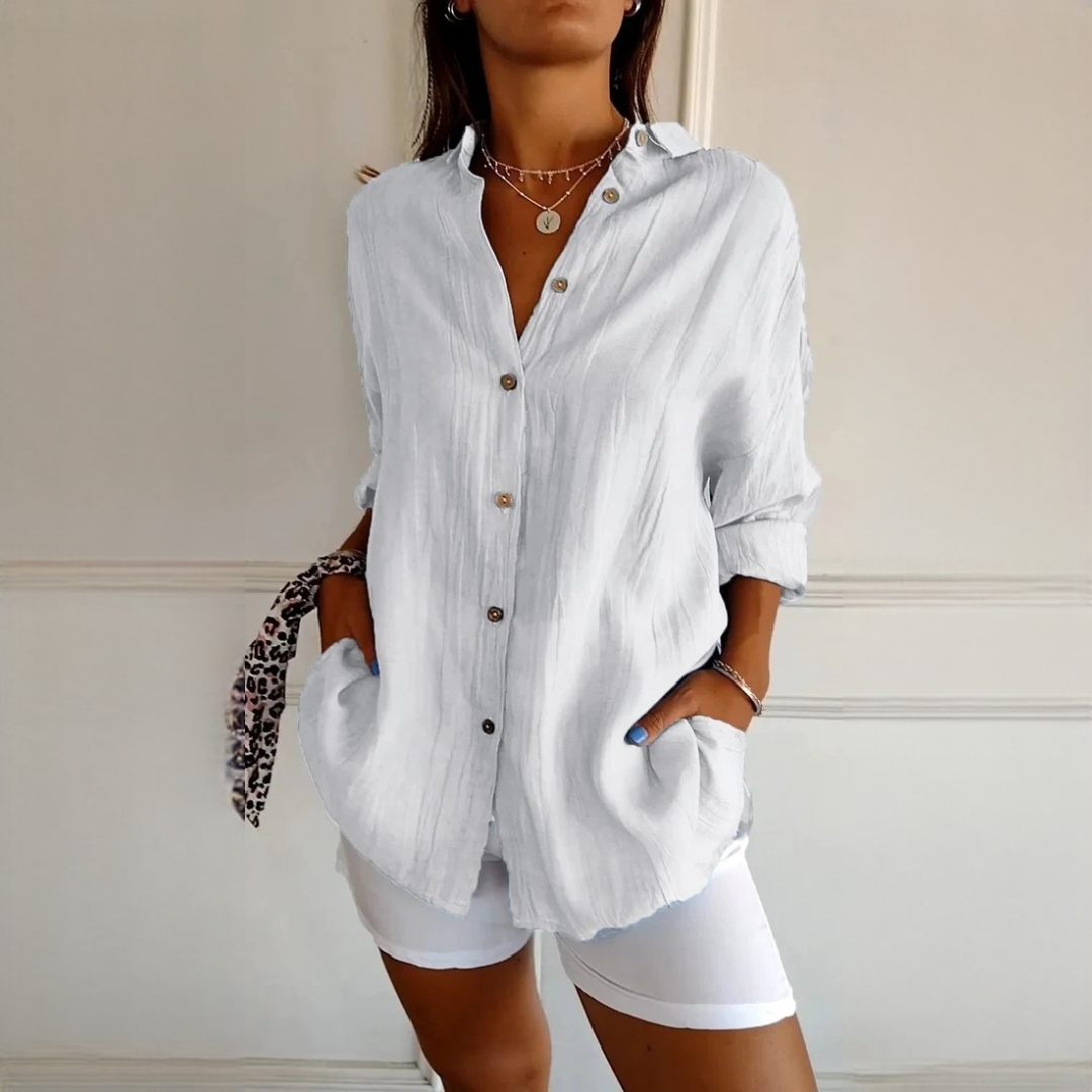 Xaelle - Elegante Bluse mit Knopfleiste