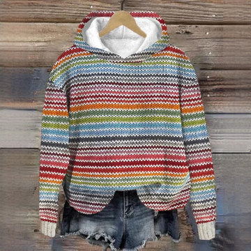 Maacah - Stilvolle Kapuzenjacke mit Streifen