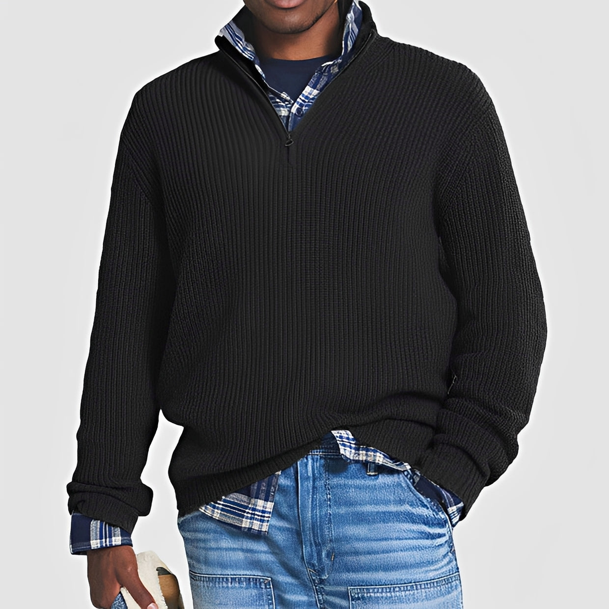 Constantine - Warmer Pullover mit halbem Zipper