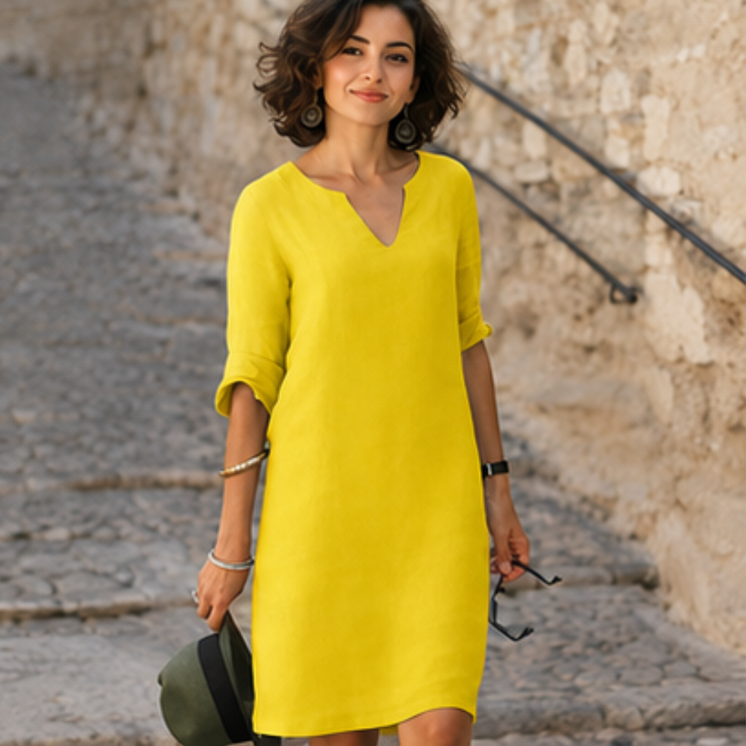 Guilaine - Elegantes und modernes Kleid mit V-Ausschnitt