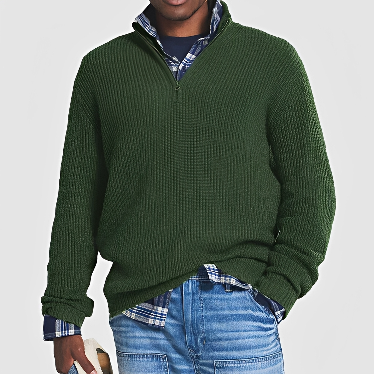 Constantine - Warmer Pullover mit halbem Zipper