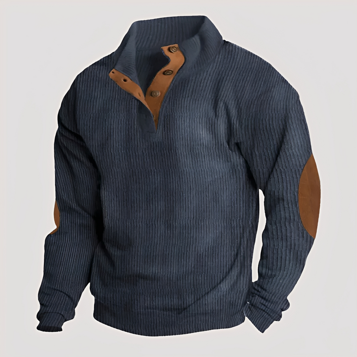 Rico - Langlebiger Pullover mit halber Knopfleiste