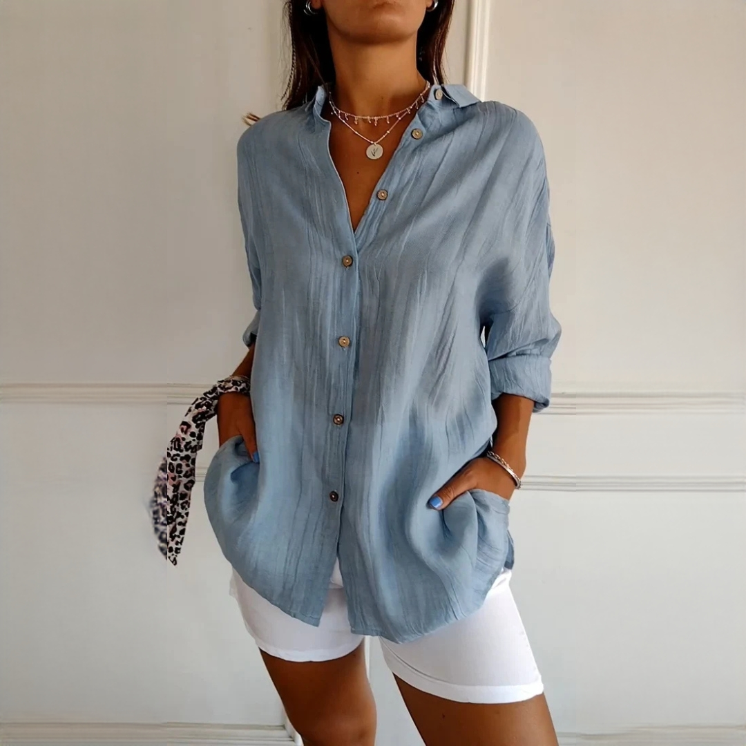 Xaelle - Elegante Bluse mit Knopfleiste