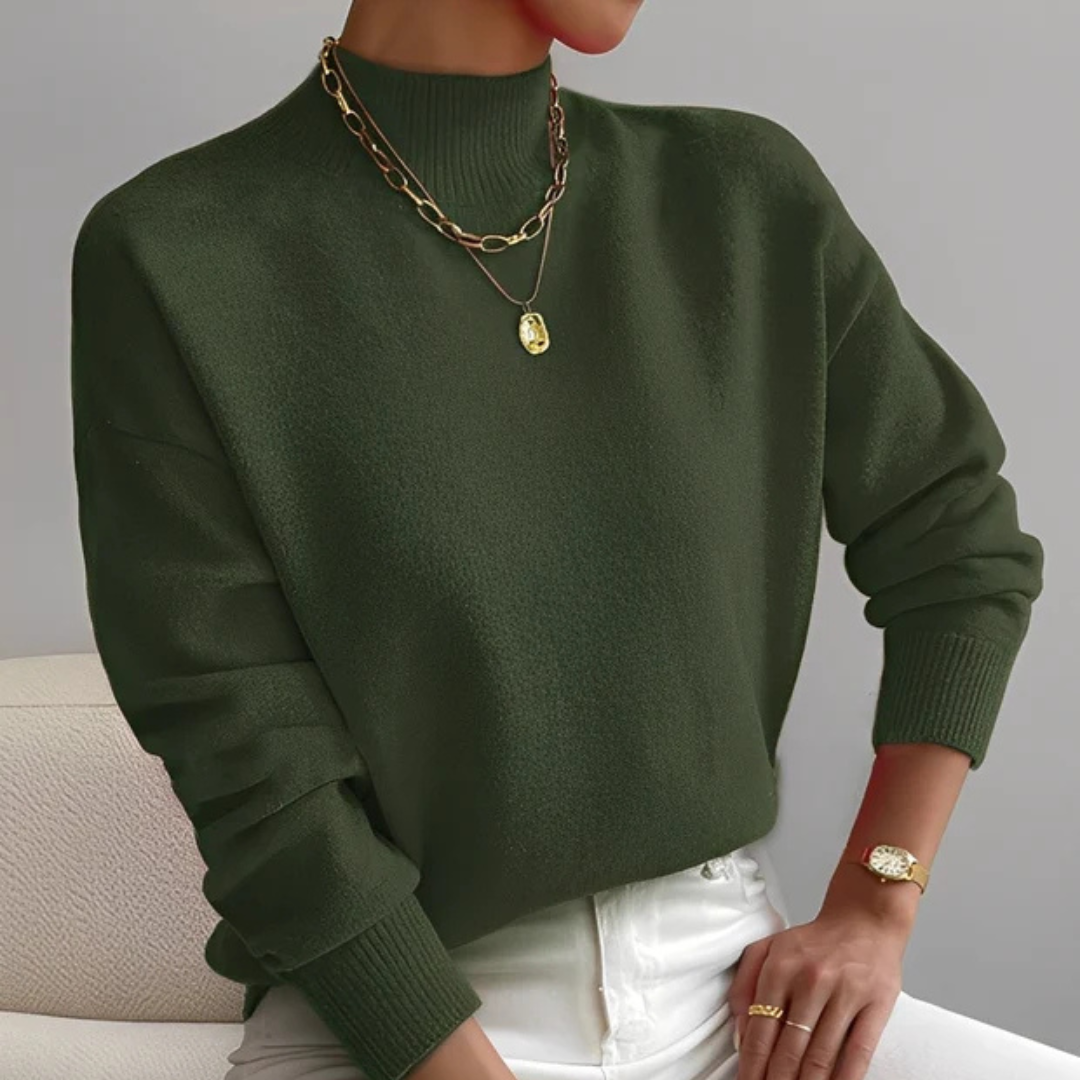 Roxana - Gemütlicher Pullover mit Stehkragen
