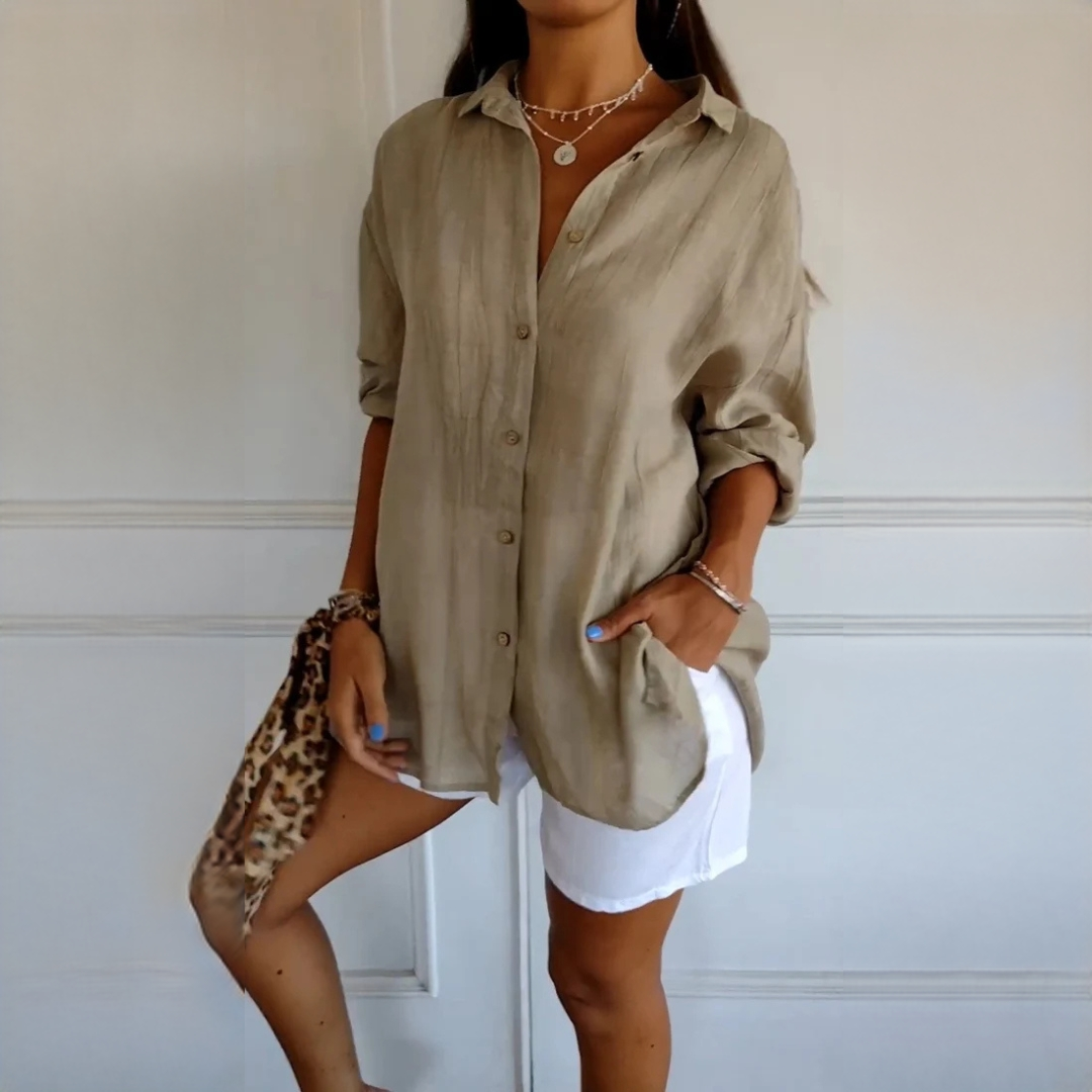 Xaelle - Elegante Bluse mit Knopfleiste