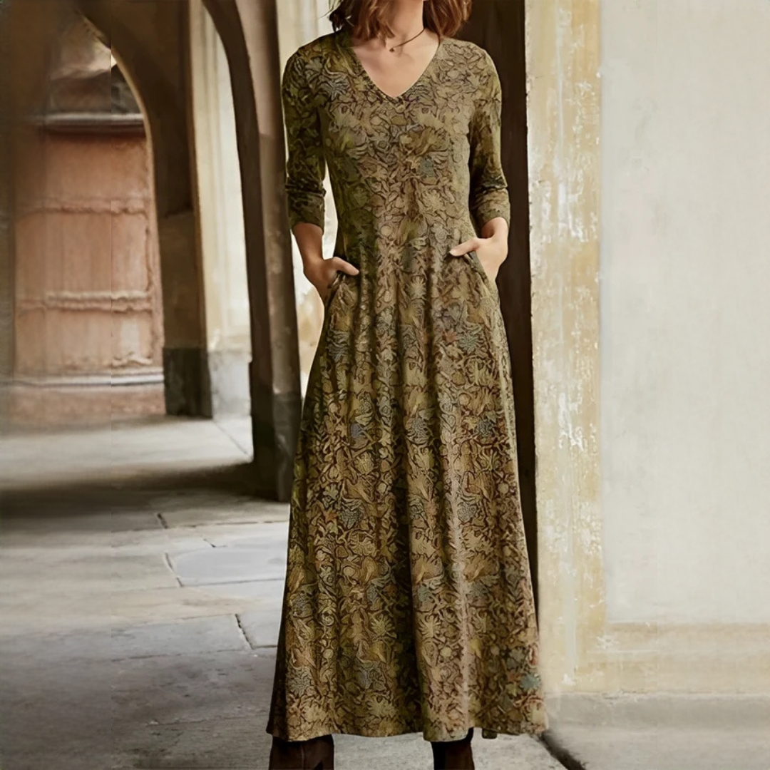 Sophie - Vintage-Kleid mit langen Ärmeln
