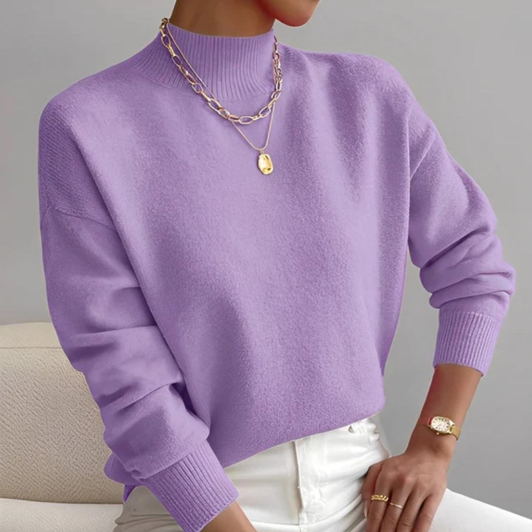Roxana - Gemütlicher Pullover mit Stehkragen