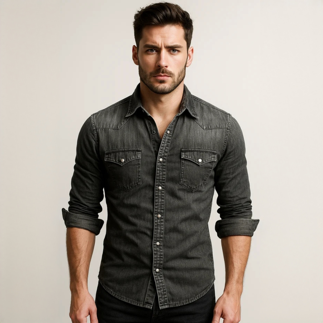 Maxime - Bequemes Langarm-Poloshirt