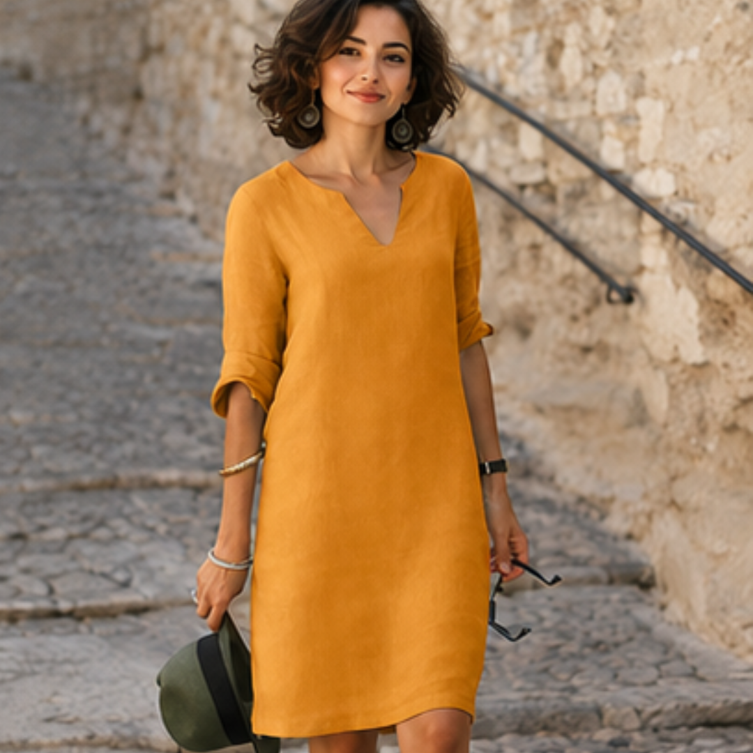 Guilaine - Elegantes und modernes Kleid mit V-Ausschnitt