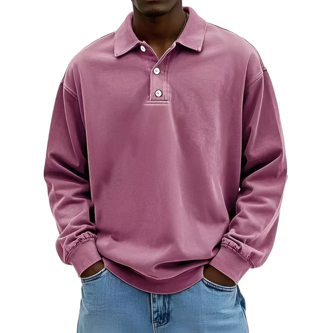 Clayton - Langarm-Poloshirt im zeitgemäßen Design