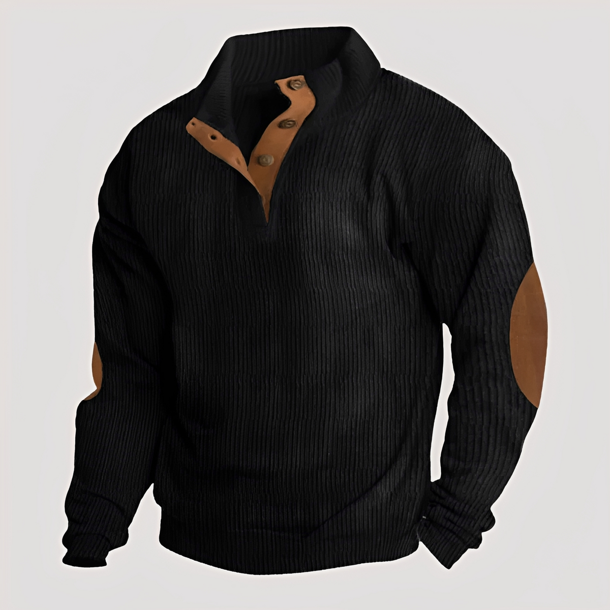 Rico - Langlebiger Pullover mit halber Knopfleiste