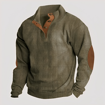 Rico - Langlebiger Pullover mit halber Knopfleiste