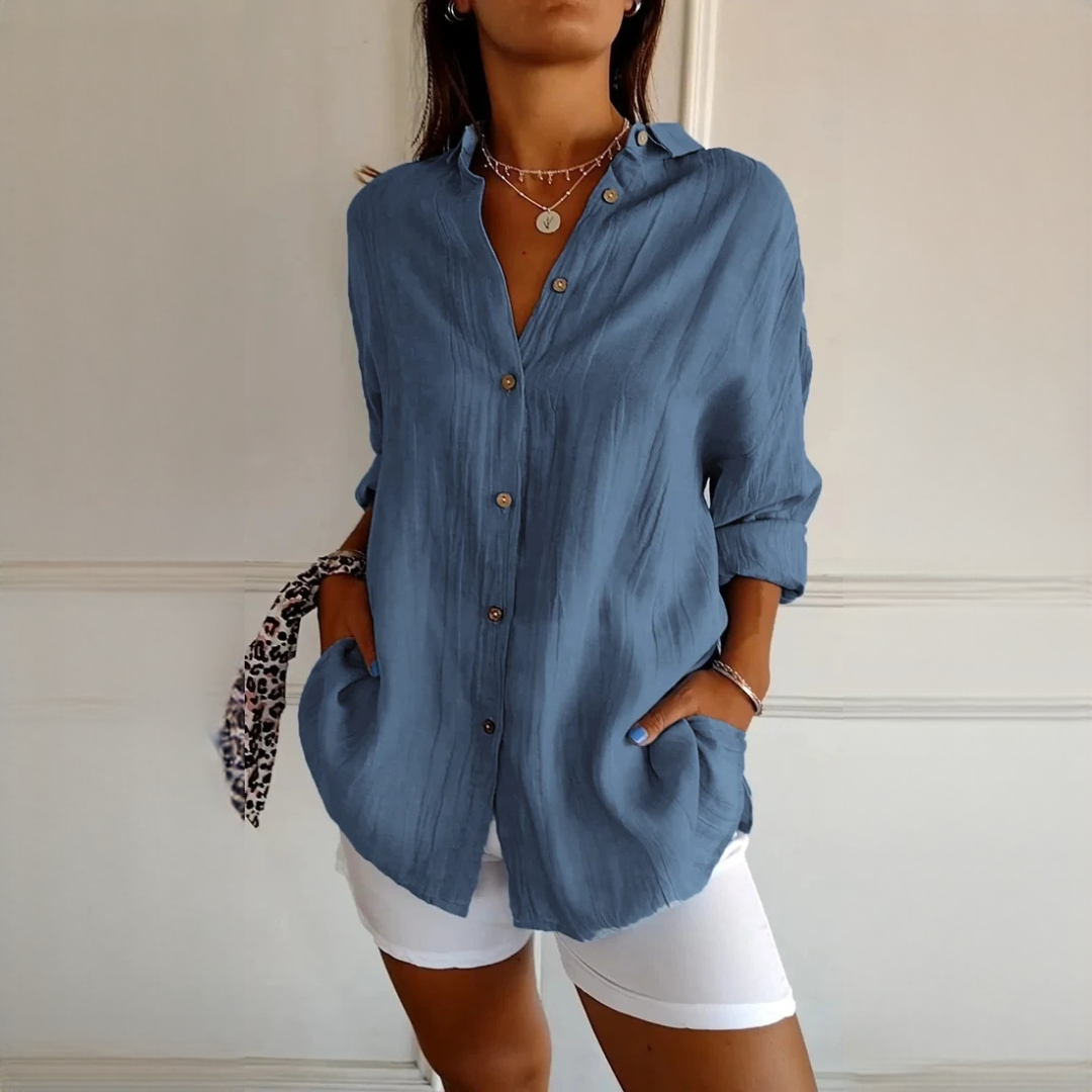 Xaelle - Elegante Bluse mit Knopfleiste