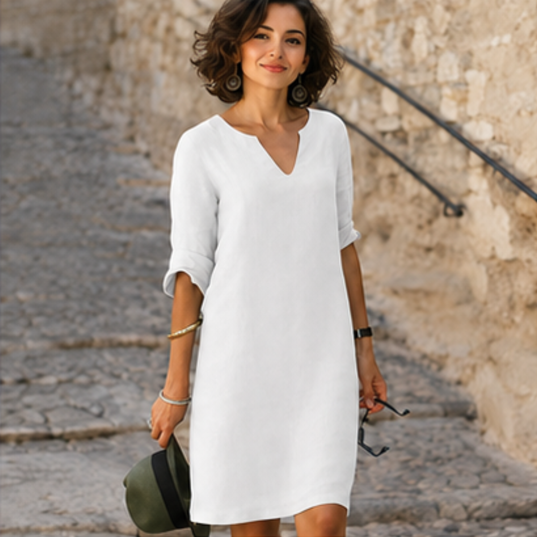 Guilaine - Elegantes und modernes Kleid mit V-Ausschnitt