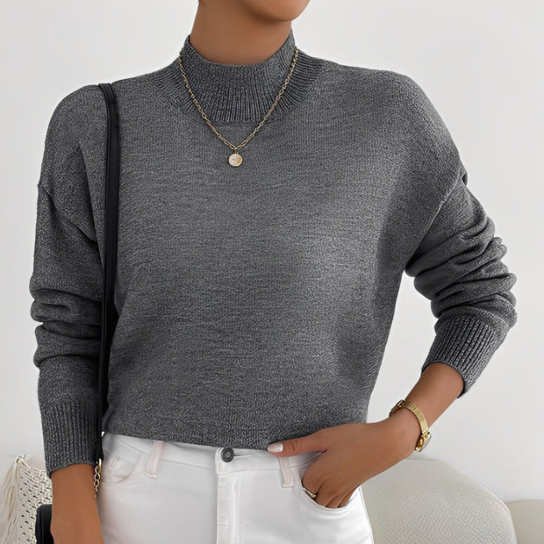 Roxana - Gemütlicher Pullover mit Stehkragen