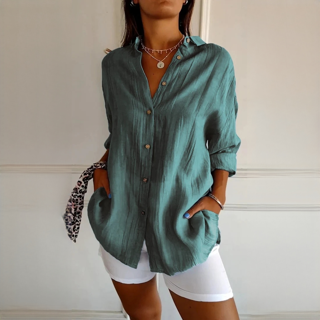 Xaelle - Elegante Bluse mit Knopfleiste