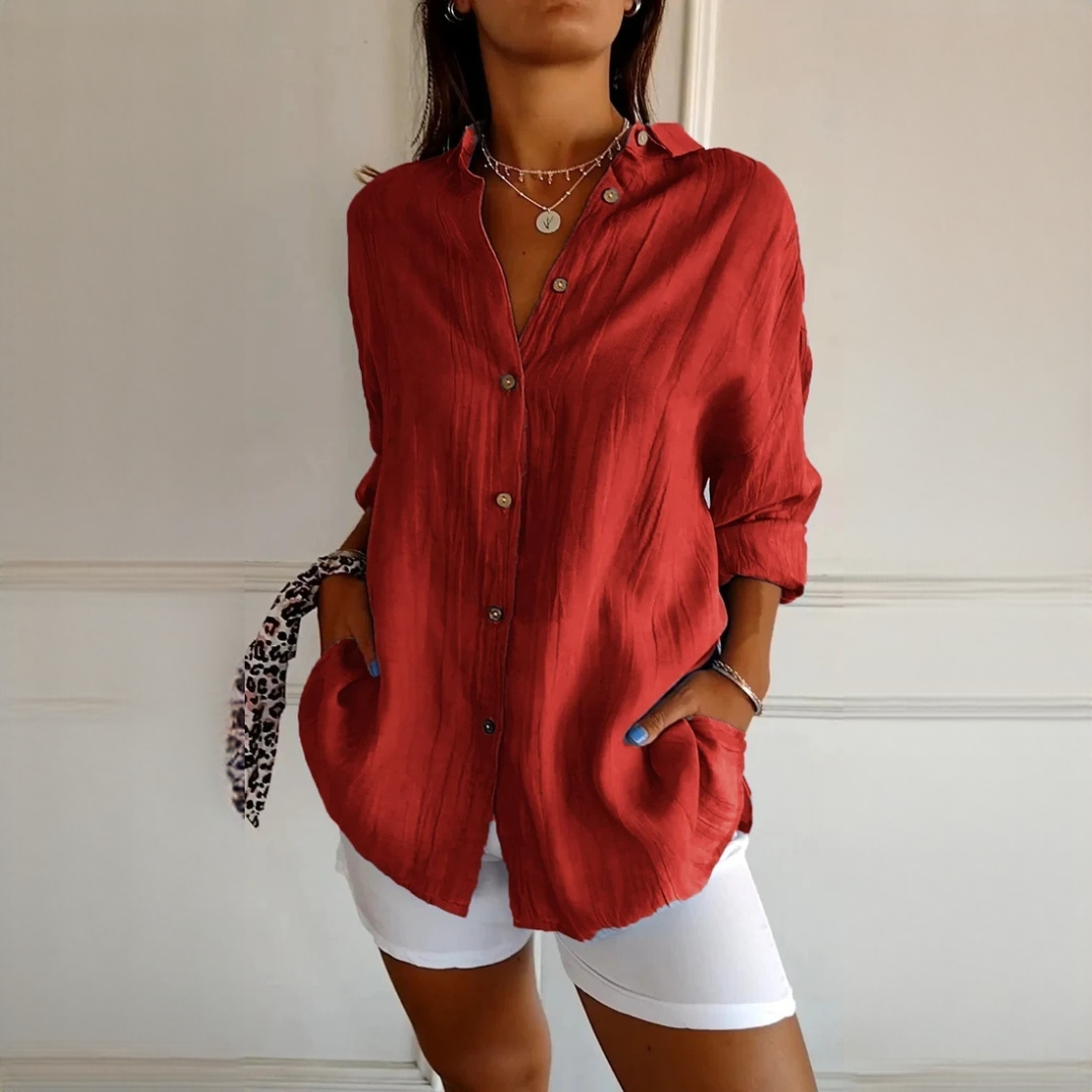 Xaelle - Elegante Bluse mit Knopfleiste