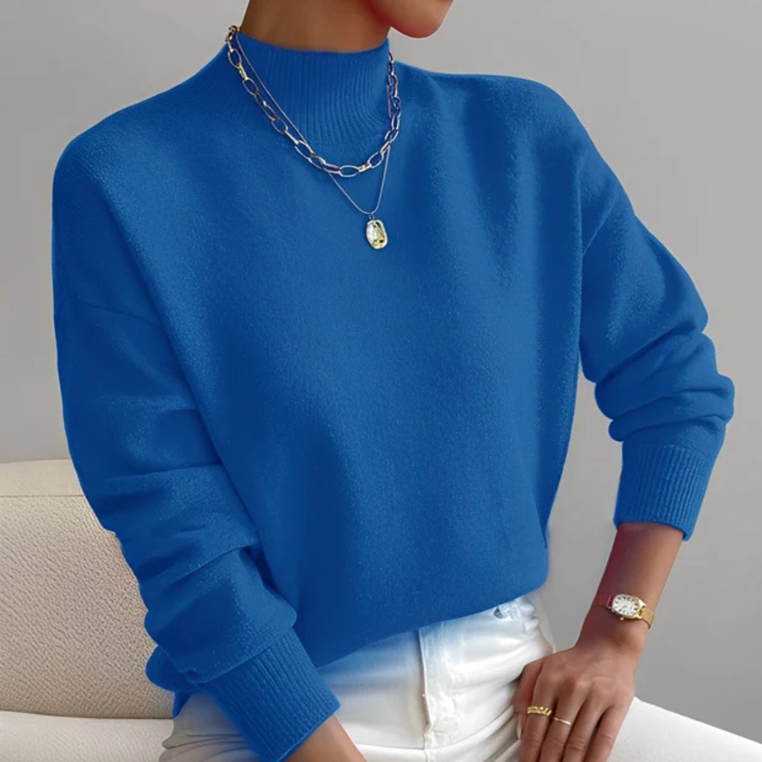 Roxana - Gemütlicher Pullover mit Stehkragen