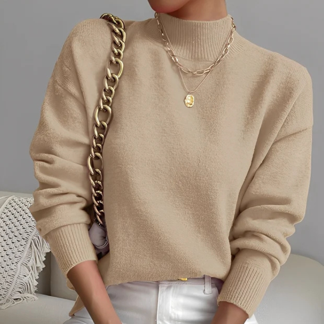 Roxana - Gemütlicher Pullover mit Stehkragen