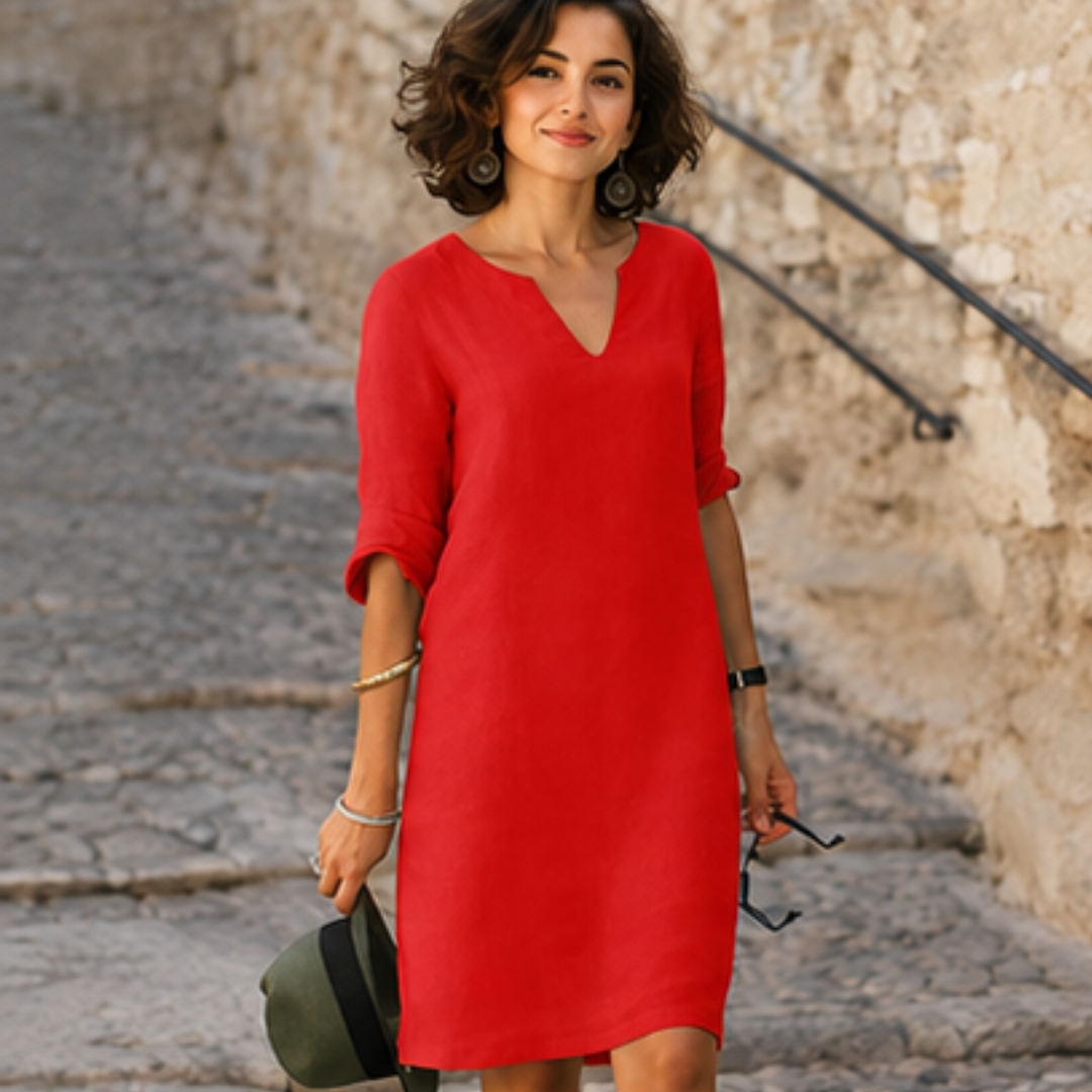 Guilaine - Elegantes und modernes Kleid mit V-Ausschnitt