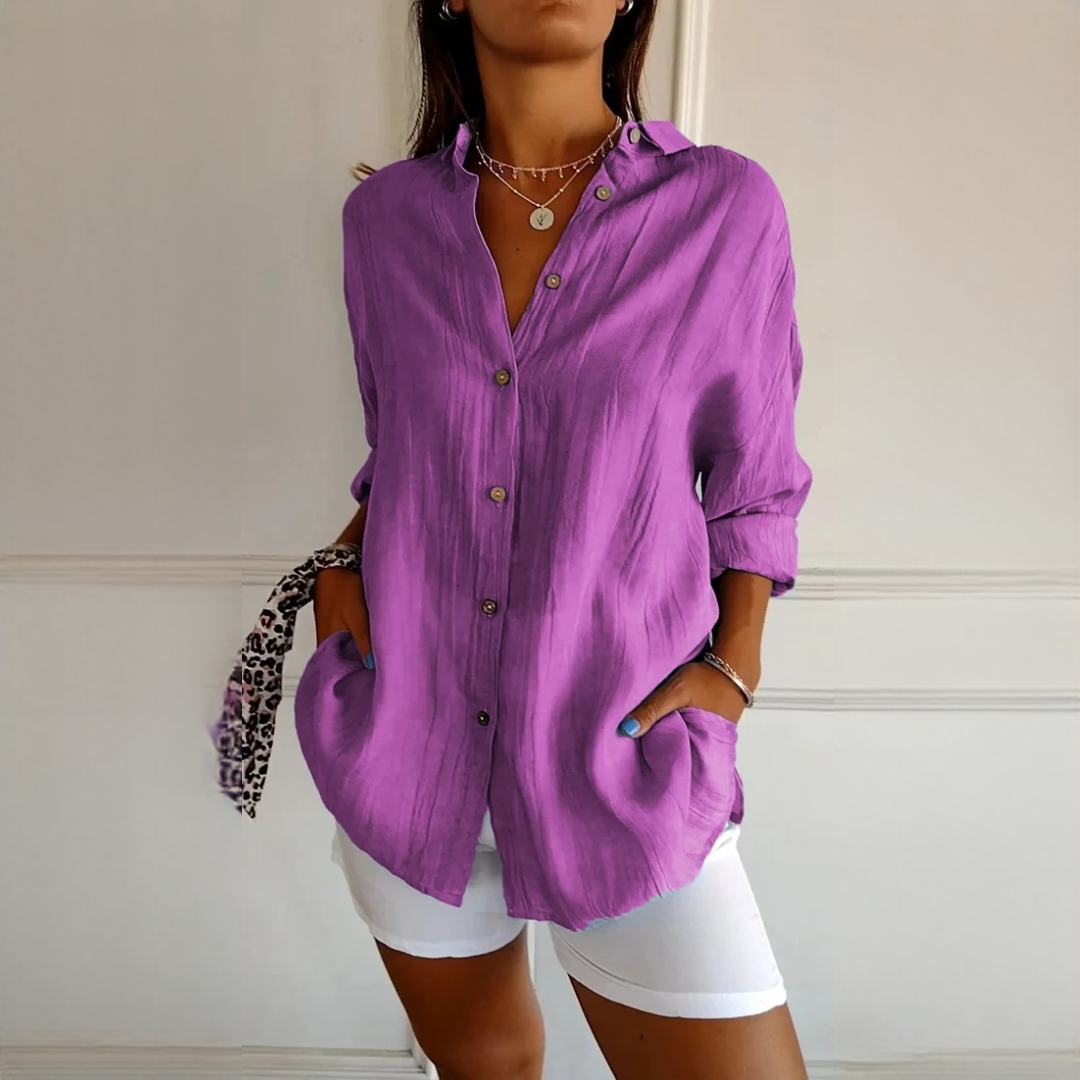Xaelle - Elegante Bluse mit Knopfleiste