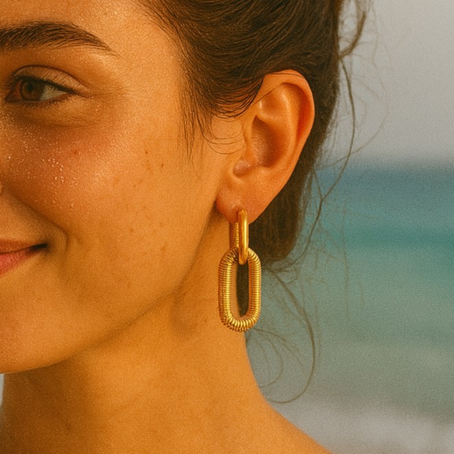 Mariz – Glänzende Cuban Chain Ohrringe