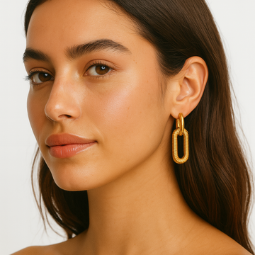 Mariz – Glänzende Cuban Chain Ohrringe