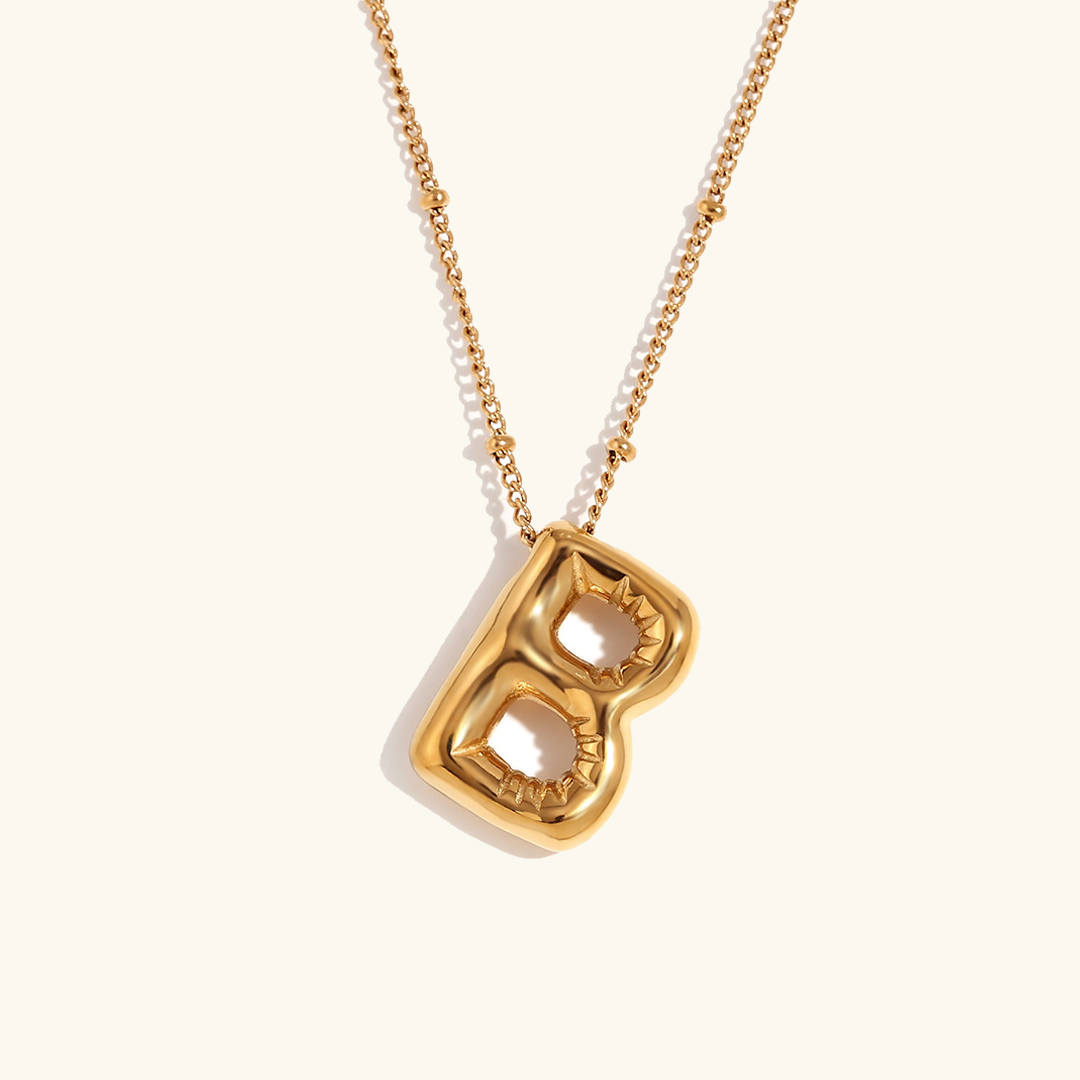 Goldenes Initialen-Halsband Balloon