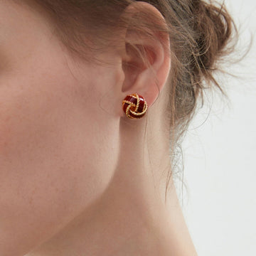 Lara – Vintage-Emaille-Ohrcreolen