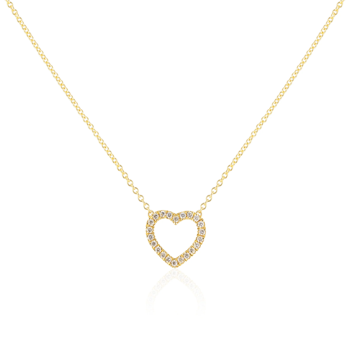 Kleines Liebes-Halsband - Herz-Halsband aus Gold und Diamanten