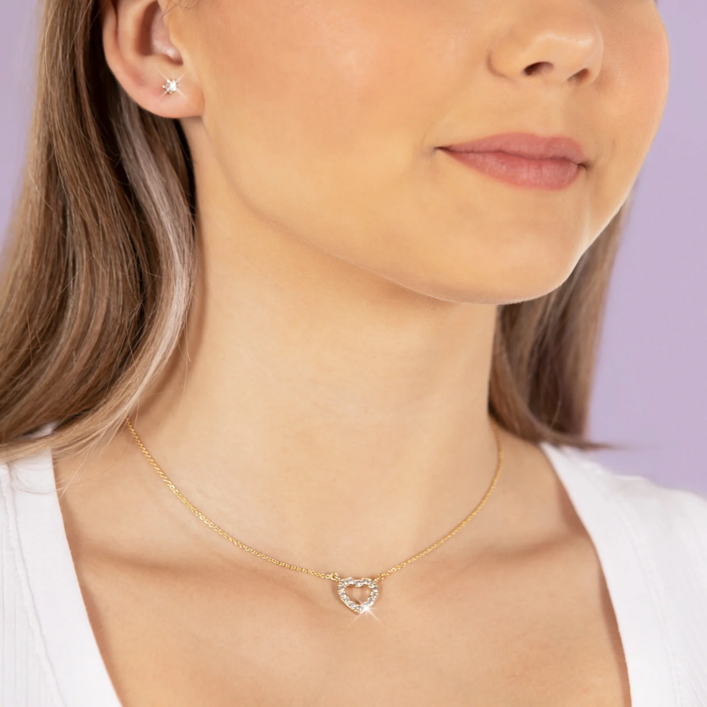 Kleines Liebes-Halsband - Herz-Halsband aus Gold und Diamanten