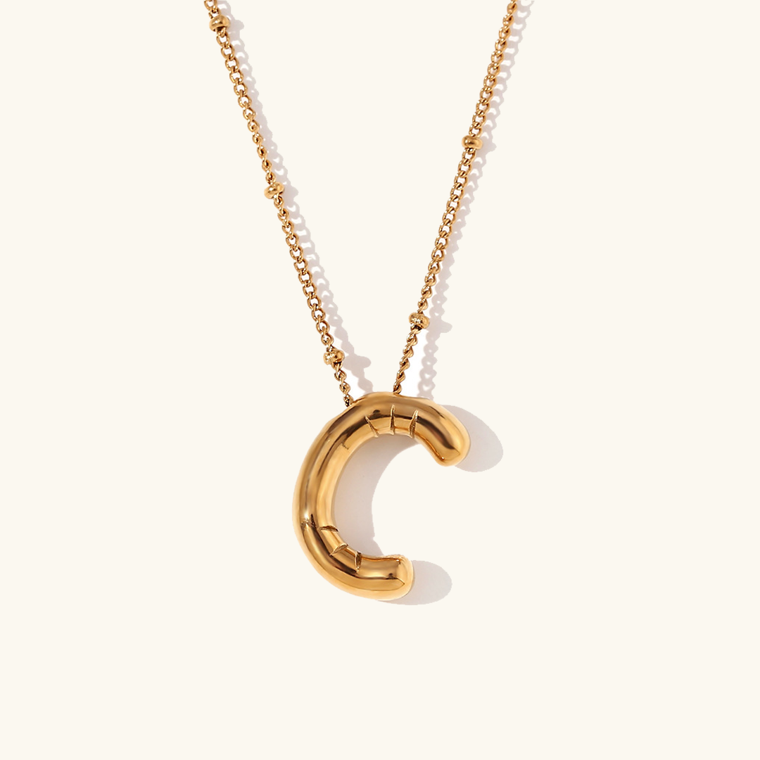 Goldenes Initialen-Halsband Balloon