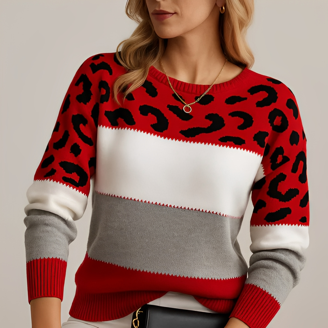 Raphaelle - Damenpullover mit auffälligem Muster