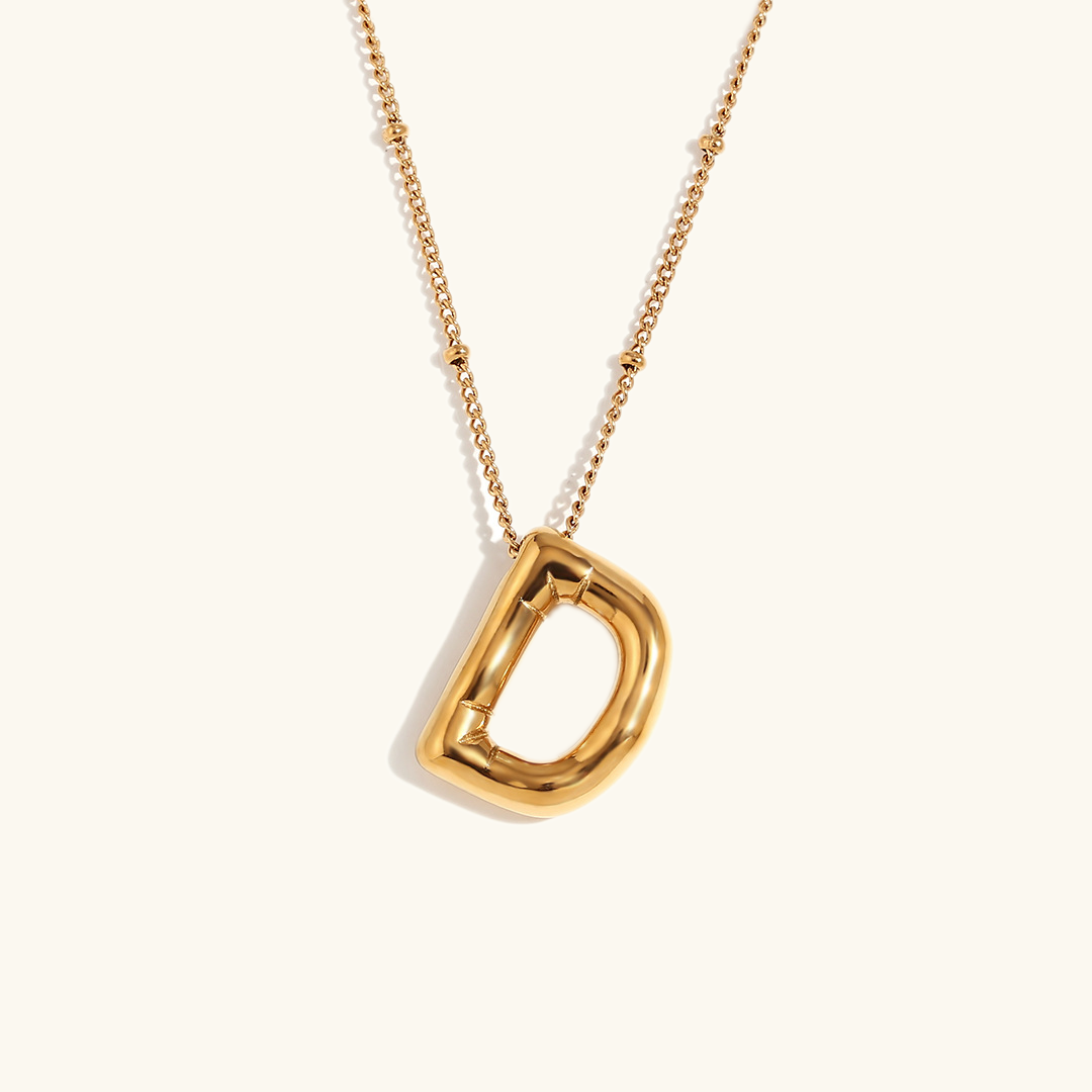Goldenes Initialen-Halsband Balloon